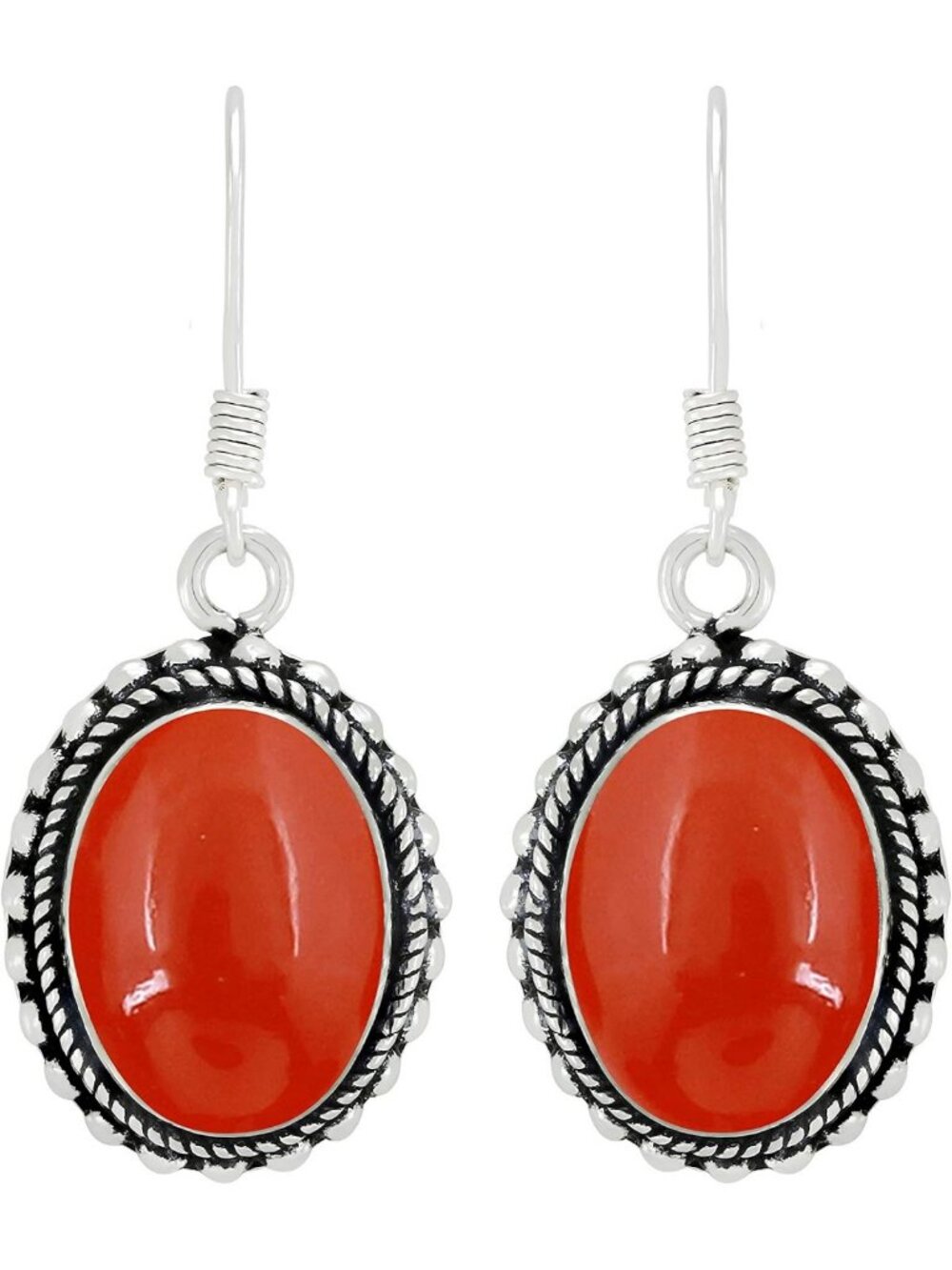 Stylish Oval Shape Dangle Earrings with Natural & Synthetic Gemstones for Women